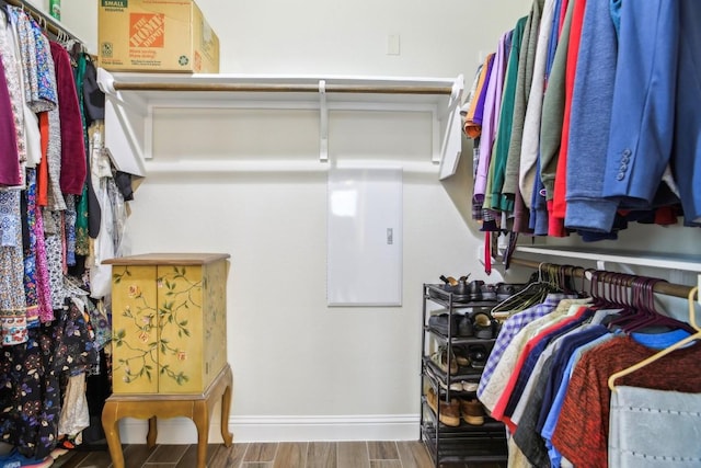 view of walk in closet