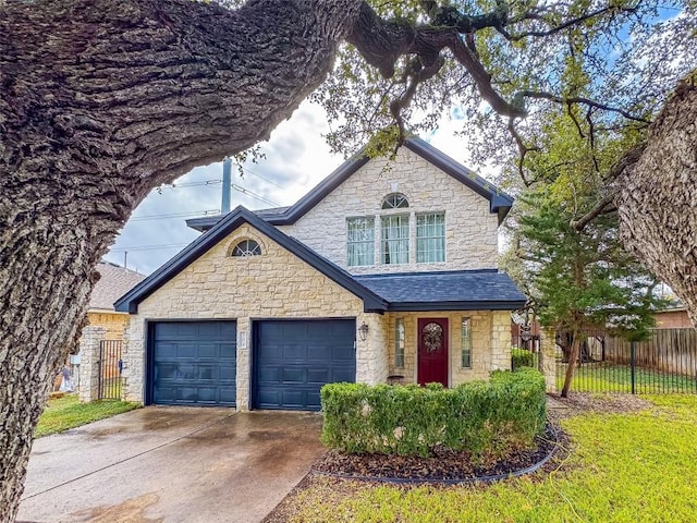 view of front of house featuring a garage