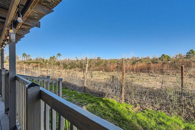 balcony with a rural view