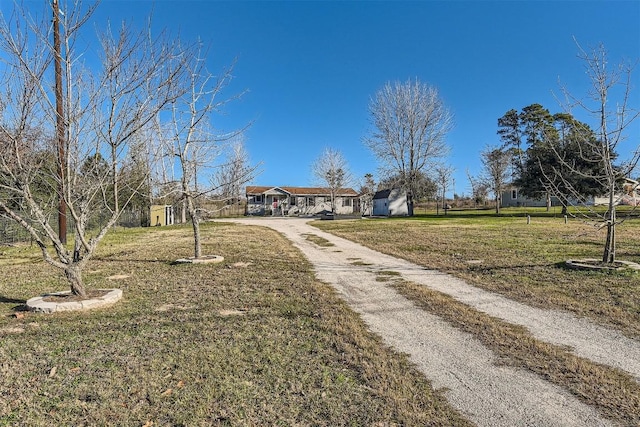 view of front of home with a front yard