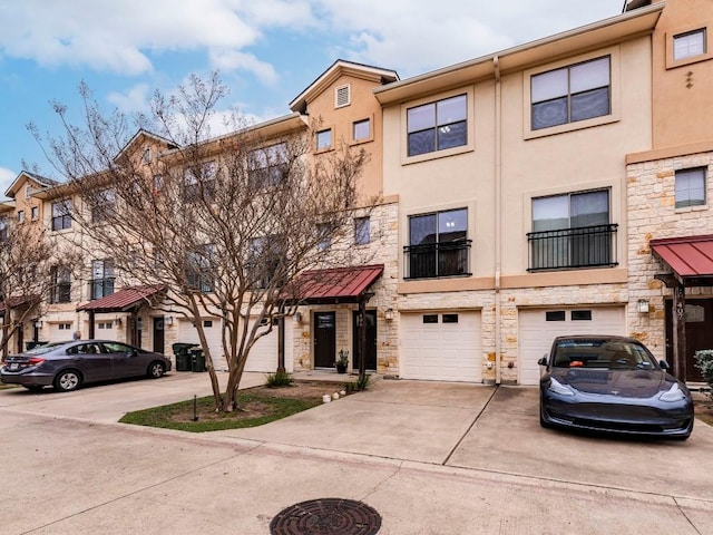 view of building exterior with a garage