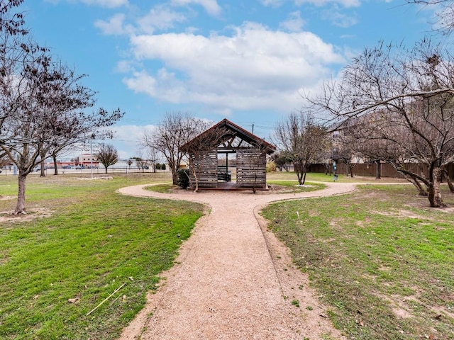 surrounding community with a lawn