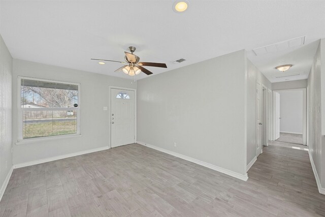307 E Powell Ln, Austin, TX 78753 - interior space featuring ceiling fan and light hardwood / wood-style floors