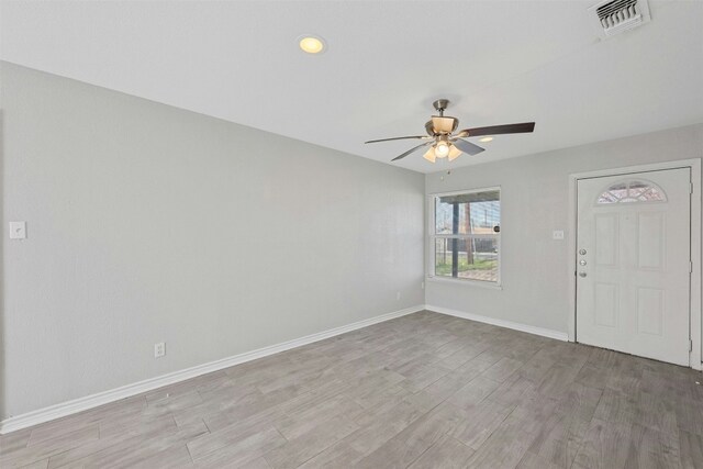 307 E Powell Ln, Austin, TX 78753 - unfurnished room featuring light hardwood / wood-style flooring and ceiling fan