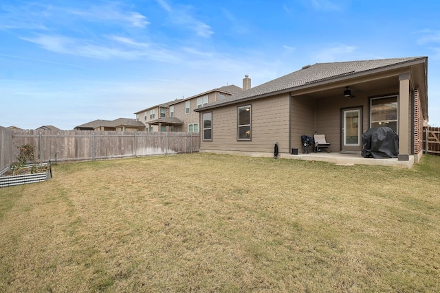 4429 Venticano Pl, Round Rock, TX 78665 - fenced backyard with a patio area
