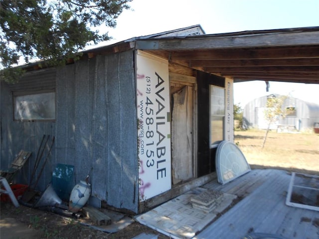 view of outbuilding