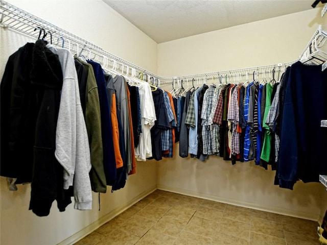 view of walk in closet