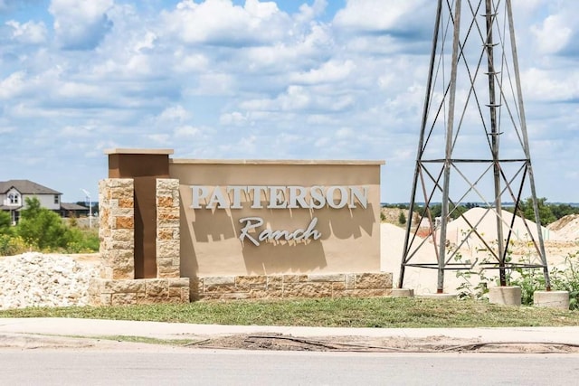 view of community sign