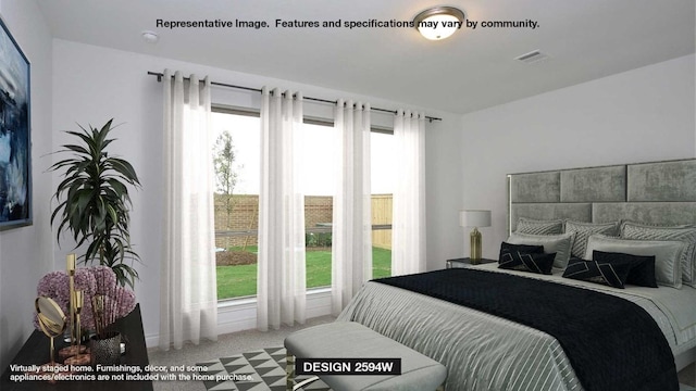 bedroom featuring carpet flooring