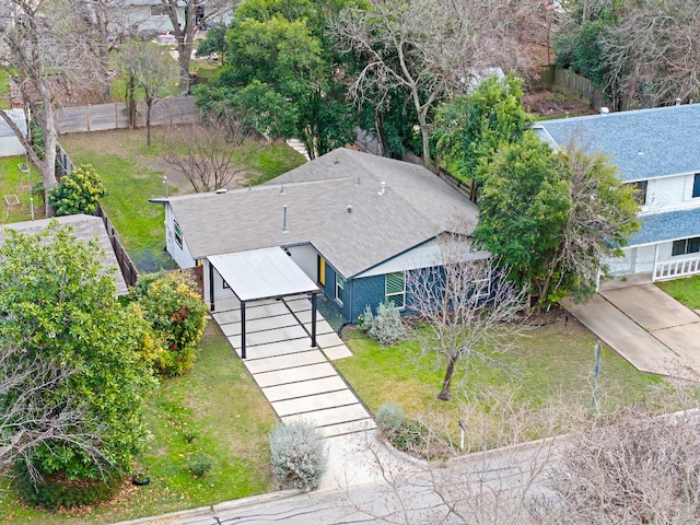 birds eye view of property