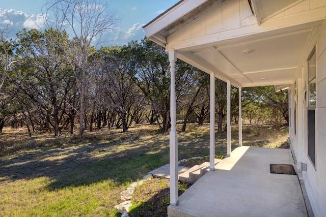 view of yard featuring a patio