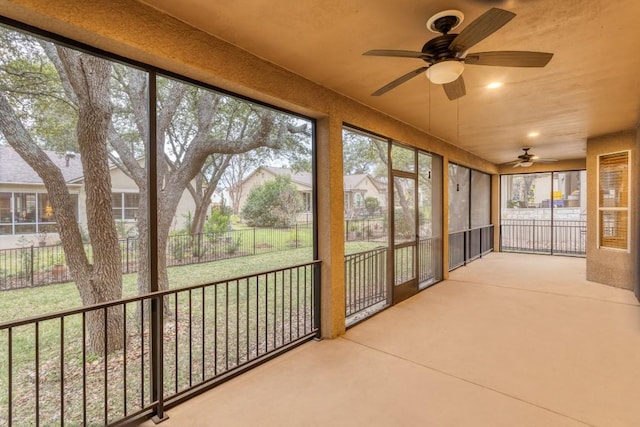 120 Ruellia Dr, Georgetown, TX 78633 - unfurnished sunroom with ceiling fan