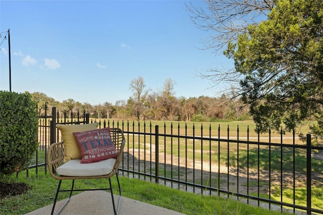 balcony featuring a rural view