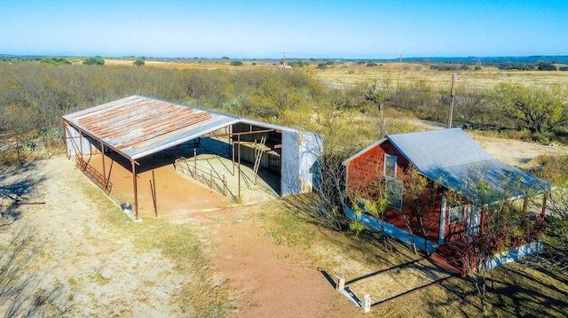 drone / aerial view featuring a rural view