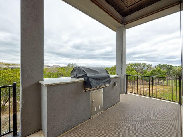 view of patio / terrace featuring area for grilling and grilling area