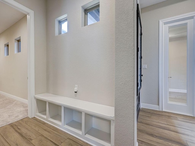 mudroom featuring hardwood / wood-style flooring