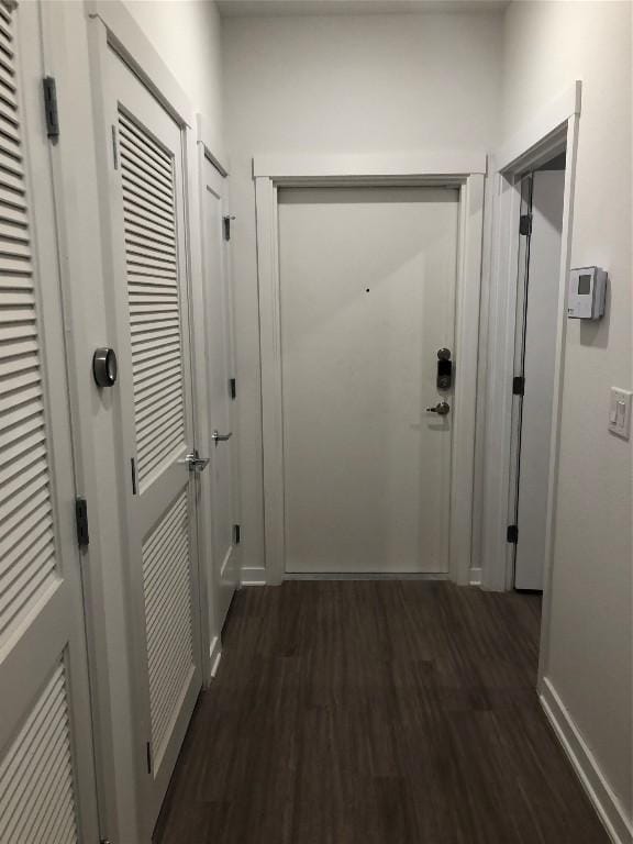 4361 S Congress Ave Unit 106, Austin, TX 78745 - corridor with dark wood finished floors