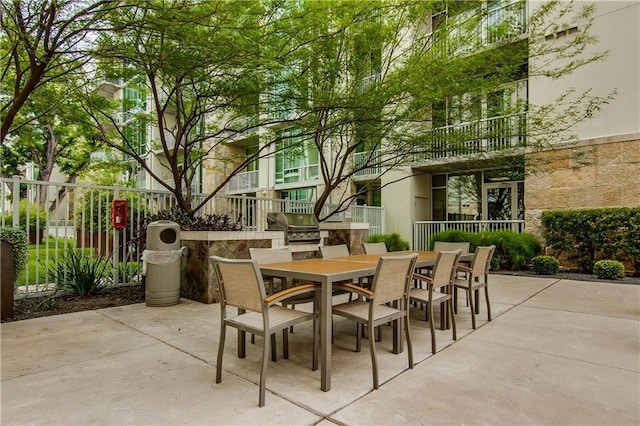 view of patio / terrace with area for grilling