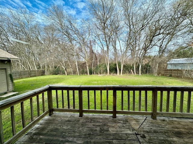 282 Spring River Dr, Martindale, TX 78655 - deck with a fenced backyard