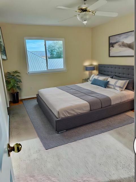 282 Spring River Dr, Martindale, TX 78655 - bedroom with ceiling fan and baseboards