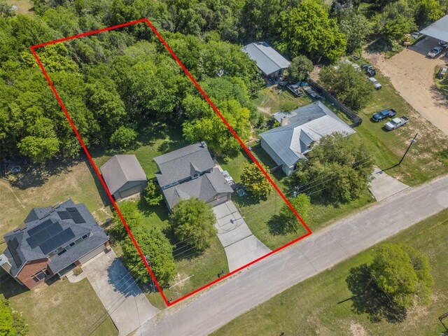 282 Spring River Dr, Martindale, TX 78655 - aerial overview of property's location with property boundaries highlighted