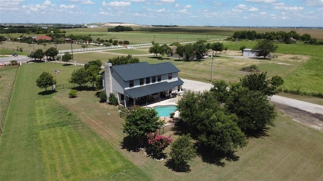 drone / aerial view featuring a rural view