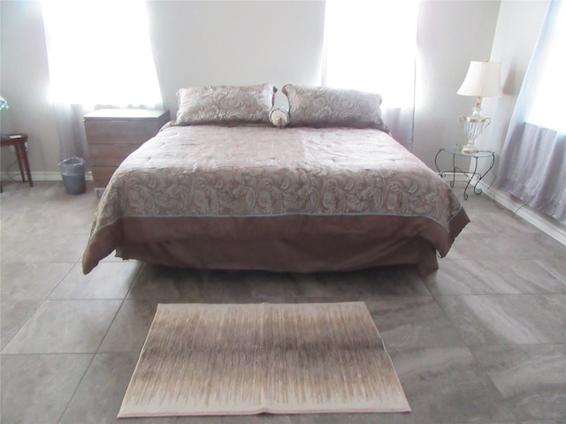 view of tiled bedroom