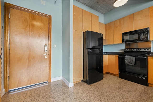 kitchen featuring black appliances