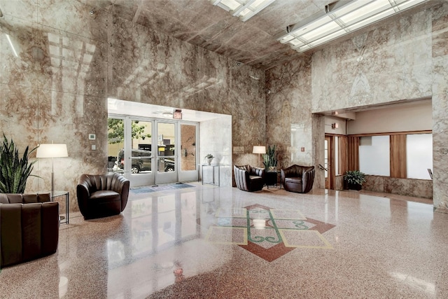 710 Colorado St Unit 5F, Austin, TX 78701 - common area featuring a towering ceiling