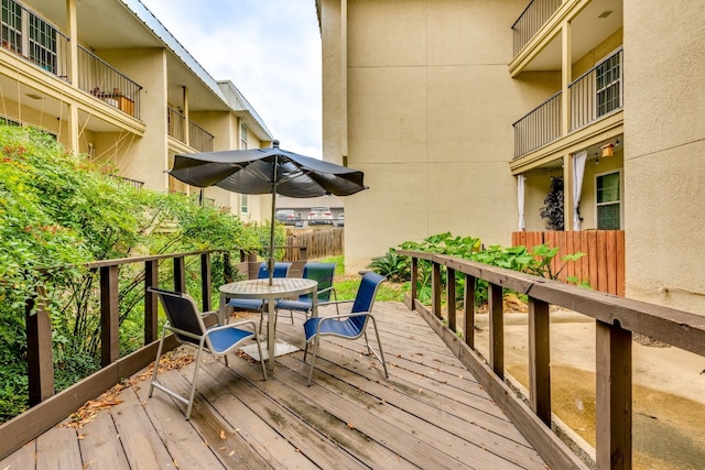 view of wooden terrace