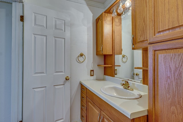 910 Duncan Ln Unit 50, Austin, TX 78705 - bathroom featuring vanity and ornamental molding