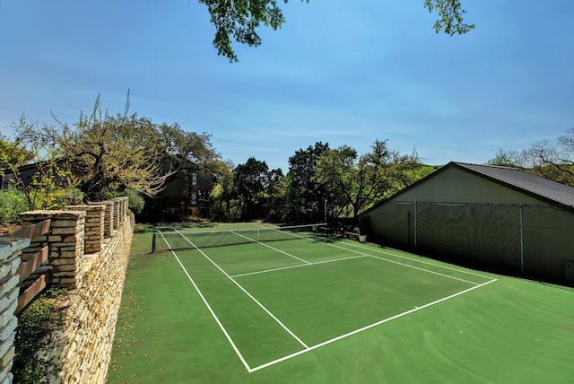 view of tennis court