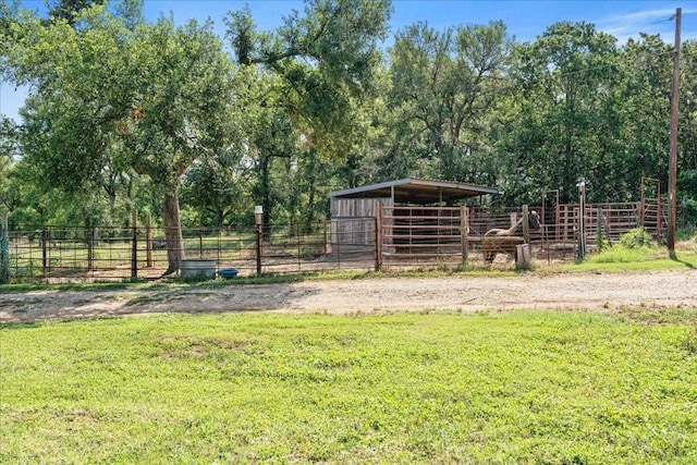 371 Youngs Prairie Rd, Elgin, TX 78621 - view of yard with an exterior structure and an outdoor structure