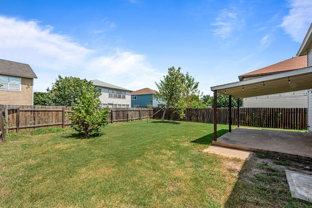 view of yard with a patio