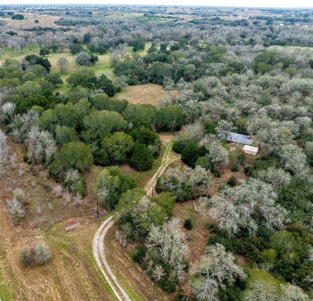 drone / aerial view featuring a rural view