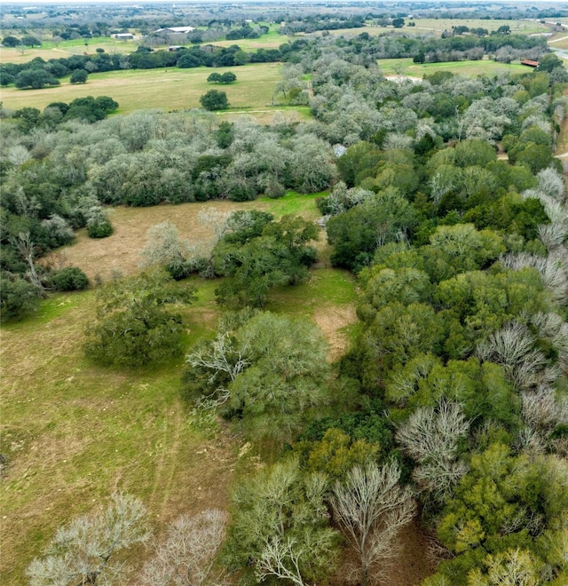 drone / aerial view with a rural view