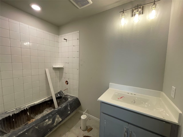 bathroom with tile patterned flooring