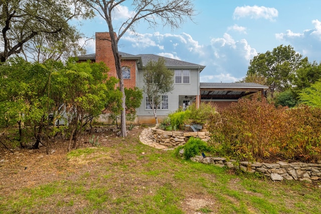 view of rear view of property