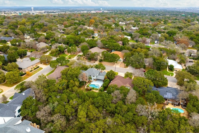 857 Mission Hills Dr, New Braunfels, TX 78130 - aerial perspective of suburban area featuring a pool area