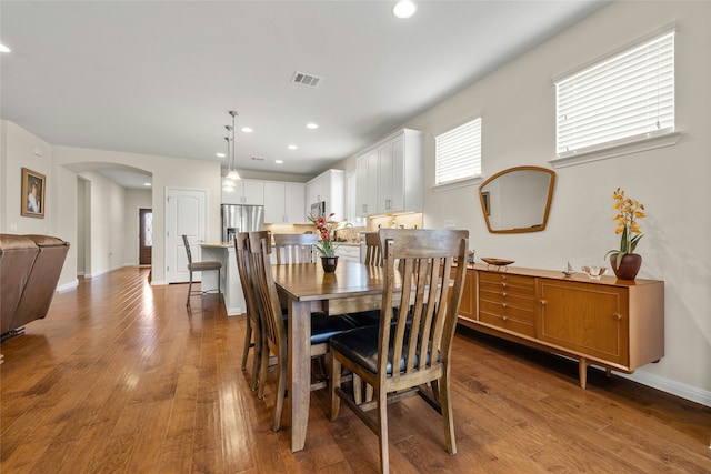 dining room featuring hardwood / wood-style flooring