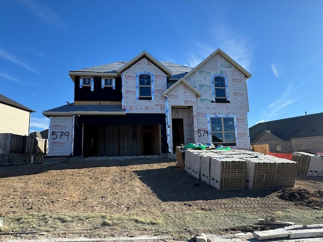 view of unfinished property