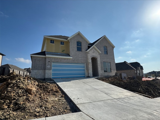 front facade featuring a garage