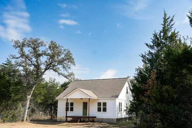 view of front facade featuring covered porch