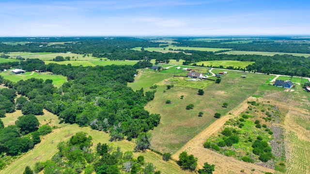 aerial view with a rural view