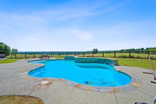 view of pool with a fenced in pool, a patio area, and a fenced backyard