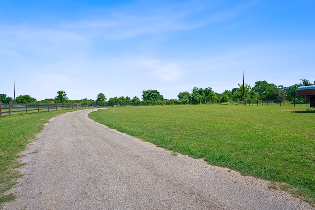 view of street featuring a rural view