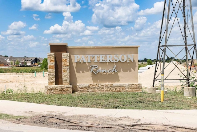 view of community sign