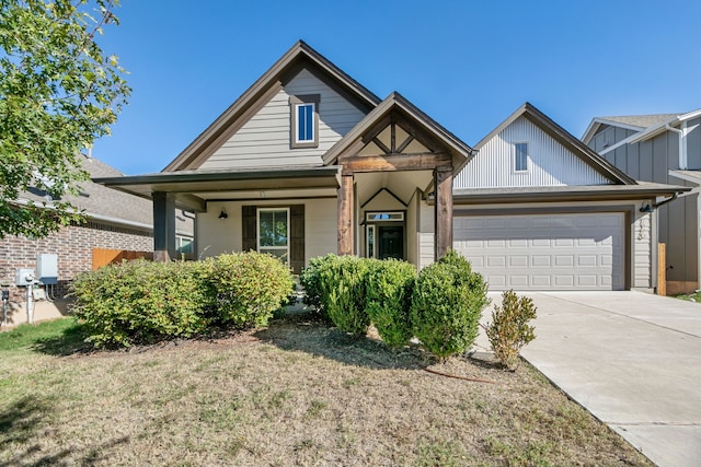 craftsman-style house with a garage