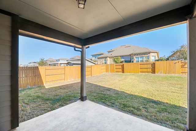 view of yard with a patio