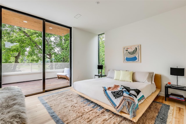 bedroom featuring hardwood / wood-style floors